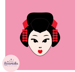 Annemieke Design Geisha Graphic Art