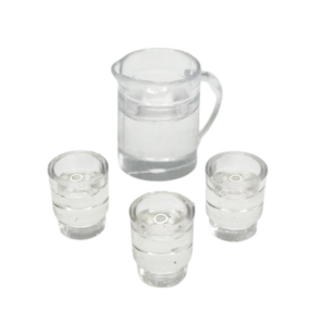 Annemieke Design Glazen met Kan Poppenhuisminiatuur