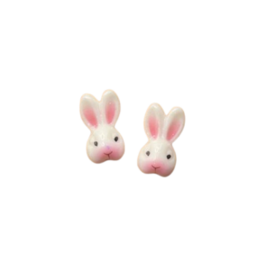 Annemieke Design Konijnhoofdjes Wit Poppenhuisminiatuur