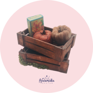 Annemieke Design Krat Poppenhuisminiatuur Roze