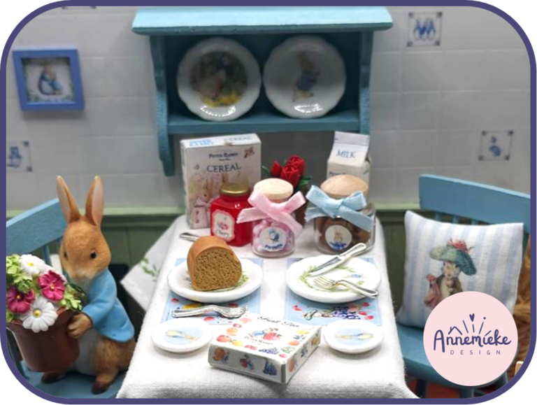 Annemieke Design Peter Rabbit Keuken Poppenhuisminiatuur Knop