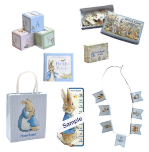 Annemieke Design Peter Rabbit Voordeelset Blauw Poppenhuisminiatuur