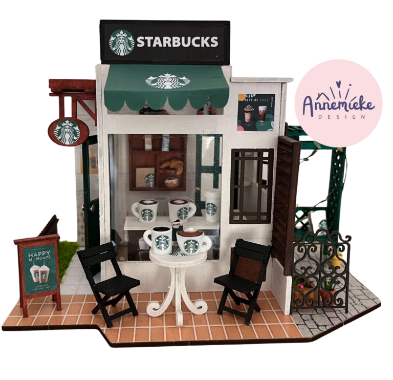 Annemieke Design Starbucks Café Poppenhuisminiatuur