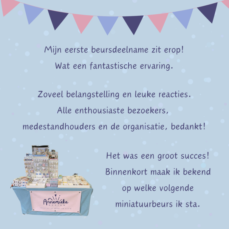 Annemieke Design Poppenhuisbeurs september bericht