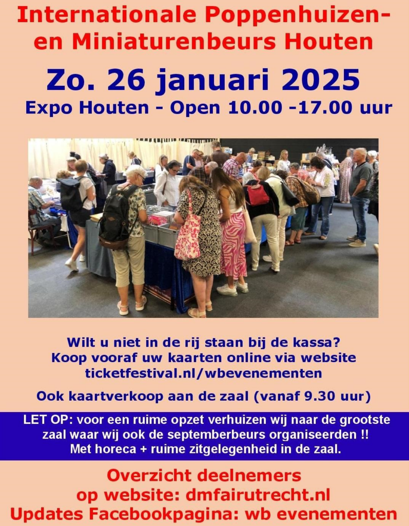 Poster Poppenhuisbeurs 26 januari 2025