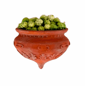 Annemieke Design Muutpot met Bloemen Poppenhuisminiatuur