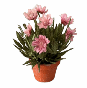 Annemieke Design Pot met roze bloemen